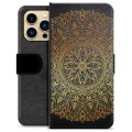 iPhone 13 Pro Max prémiové puzdro na peňaženku - Mandala