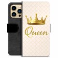 iPhone 13 Pro Max prémiové puzdro na peňaženku - Kráľovná