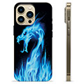 iPhone 13 Pro Max puzdro TPU - Modrý ohnivý drak