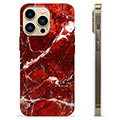 iPhone 13 Pro Max puzdro TPU - Červený mramor
