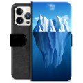 iPhone 13 Pro prémiové puzdro na peňaženku - Ľadovec