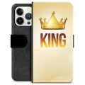 iPhone 13 Pro prémiové puzdro na peňaženku - Kráľ