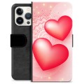 iPhone 13 Pro prémiové puzdro na peňaženku - Láska
