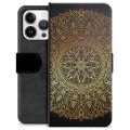iPhone 13 Pro prémiové puzdro na peňaženku - Mandala