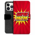 iPhone 13 Pro prémiové puzdro na peňaženku - Super mama