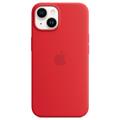 iPhone 14 Apple Silikónové Puzdro s MagSafe MPRW3ZM/A (Otvorená krabica - Výborná) - Červené