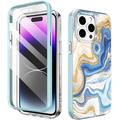 iPhone 14 Pro Max Ahastyle WE13 360 Protection Hybrid Case - Blue Marble