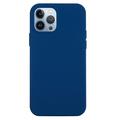 iPhone 15 Pro Liquid Silicone Puzdro - Modrá
