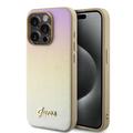 iPhone 15 Pro Max Guess Iridescent Metal Script Hybrid Case
