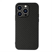 iPhone 15 Pro Max Hybridný prípad - uhlíková vlákna - čierna