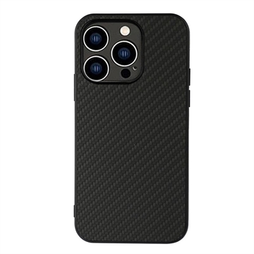 iPhone 15 Pro Max Hybridný prípad - uhlíková vlákna - čierna