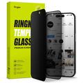 iPhone 15 Pro Ringke TG Privacy Tempered Glass Screen Protector - čierny okraj
