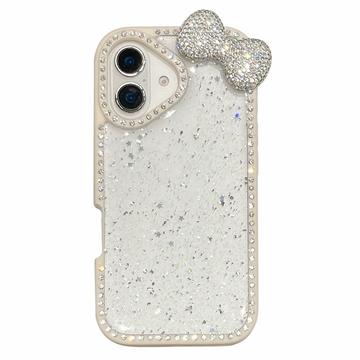 iPhone 16 Bow & Rhinestone Epoxy Case