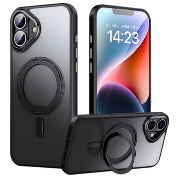 iPhone 16 Magnetic Kickstand Hybrid Case - Black
