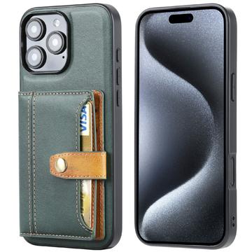 iPhone 16 Pro Max Retro Štýl Puzdro s Peňaženkou