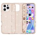 Štýlové hybridné puzdro série Glitter na iPhone 16 Pro Max – Zlato
