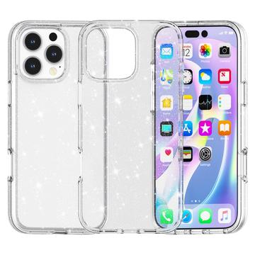 Štýlové hybridné puzdro série Glitter na iPhone 16 Pro Max