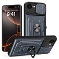 iPhone 16e Rotary Ring Hybrid Case with Camera Shield