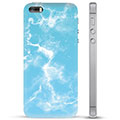 iPhone 5/5S/SE puzdro TPU - Modrý mramor