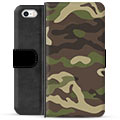 iPhone 5/5S/SE prémiové puzdro na peňaženku - Kamufláž