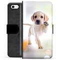 iPhone 5/5S/SE prémiové puzdro na peňaženku - Pes