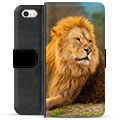 iPhone 5/5S/SE prémiové puzdro na peňaženku - Lev