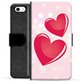 iPhone 5/5S/SE prémiové puzdro na peňaženku - Láska