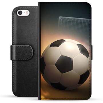 iPhone 5/5S/SE prémiové puzdro na peňaženku - Futbal