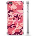 iPhone 5/5S/SE hybridné puzdro - Ružová kamufláž