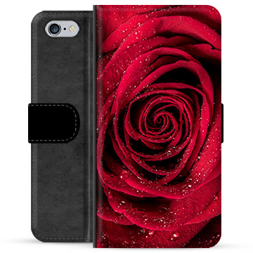 iPhone 6 / 6S prémiové puzdro na peňaženku - Rose