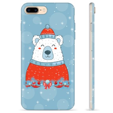 iPhone 7 Plus / iPhone 8 Plus puzdro TPU - Vianočný medveď