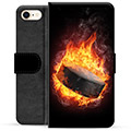 iPhone 7/8/SE (2020)/SE (2022) prémiové puzdro na peňaženku - Ľadový hokej