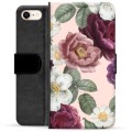 iPhone 7/8/SE (2020)/SE (2022) prémiové puzdro na peňaženku - Romantické kvety
