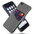 iPhone 7/8/SE (2020)/SE (2022) KSQ Puzdro s Vreckom na Kartu - Šedá