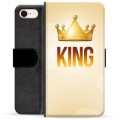 iPhone 7/8/SE (2020)/SE (2022) prémiové puzdro na peňaženku - Kráľ