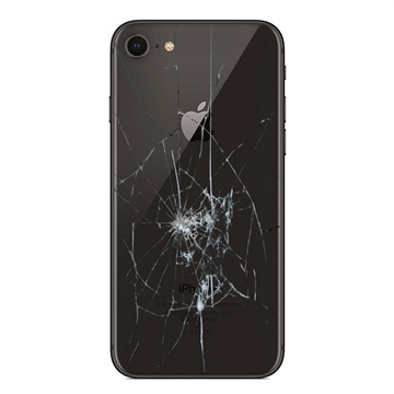 Oprava zadného krytu iPhone 8 - iba sklo - čierna