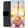 iPhone X / iPhone XS prémiové puzdro na peňaženku - Gitara
