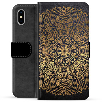 iPhone X / iPhone XS prémiové puzdro na peňaženku - Mandala