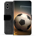 iPhone X / iPhone XS prémiové puzdro na peňaženku - Futbal