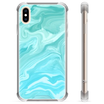 iPhone X / iPhone XS hybridné puzdro - Modrý mramor