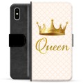 iPhone X / iPhone XS prémiové puzdro na peňaženku - Kráľovná