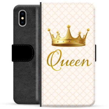 iPhone X / iPhone XS prémiové puzdro na peňaženku - Kráľovná