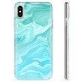 iPhone X / iPhone XS puzdro TPU - Modrý mramor