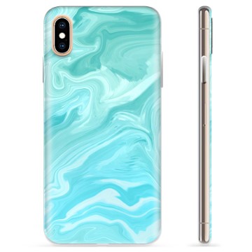 iPhone X / iPhone XS puzdro TPU - Modrý mramor