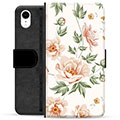 iPhone XR prémiové puzdro na peňaženku - Kvetinová