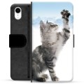 iPhone XR prémiové puzdro na peňaženku - Mačka