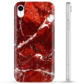iPhone XR puzdro TPU - Červený mramor