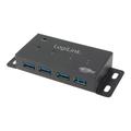 LogiLink UA0170 4-portový Rozbočovač USB 3.0 - Čierny