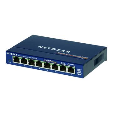 Netgear GS108 8-portový Gigabitový Ethernetový Prepínač - Modrý
