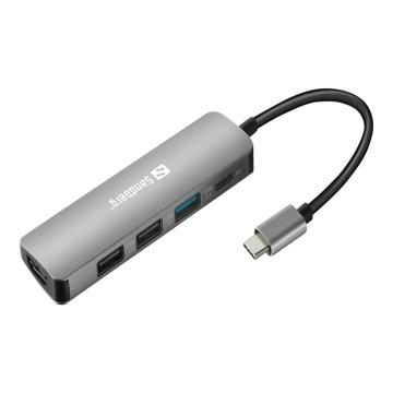 Sandberg USB-C Dock HDMI 3xUSB PD 100W Dokovacia stanica